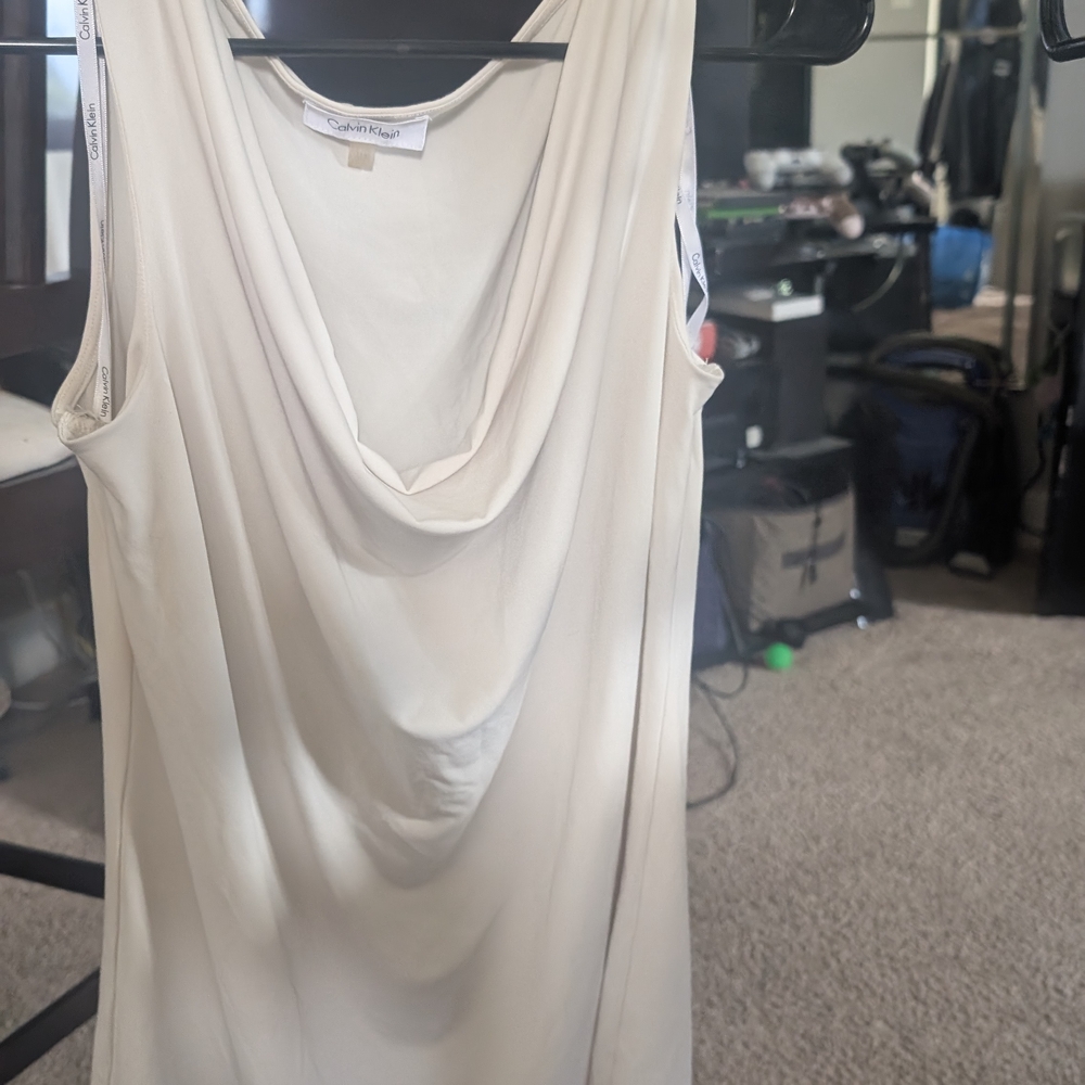 Calvin Klein Cream Sleeveless Top